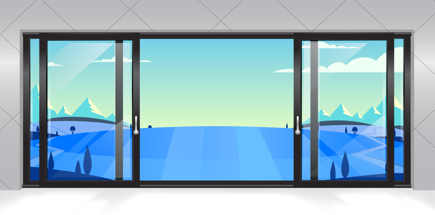 vector window with background